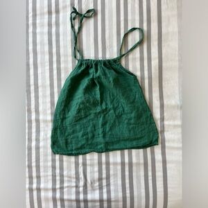 green flowy tank top